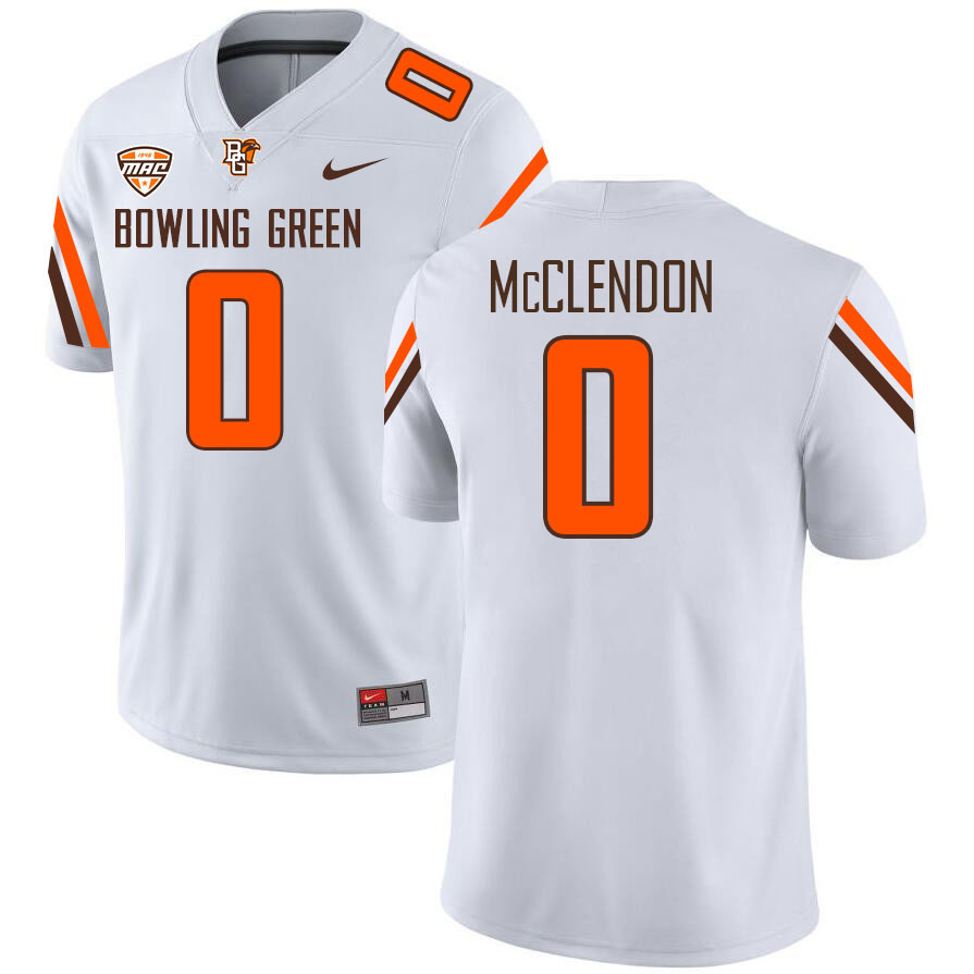 Bowling Green Falcons #0 Darius McClendon College Football Jerseys Stitched-White